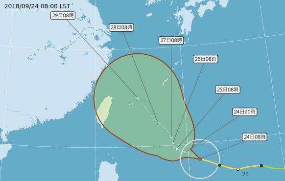 天文台预测「潭美」会在未来一两日增强