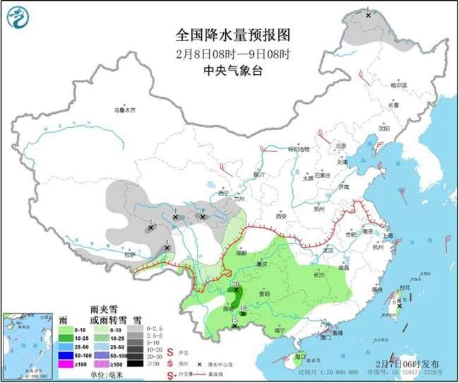 全国大部气温逐渐回升 西南等地仍有雨雪 西南雨雪频繁需防范