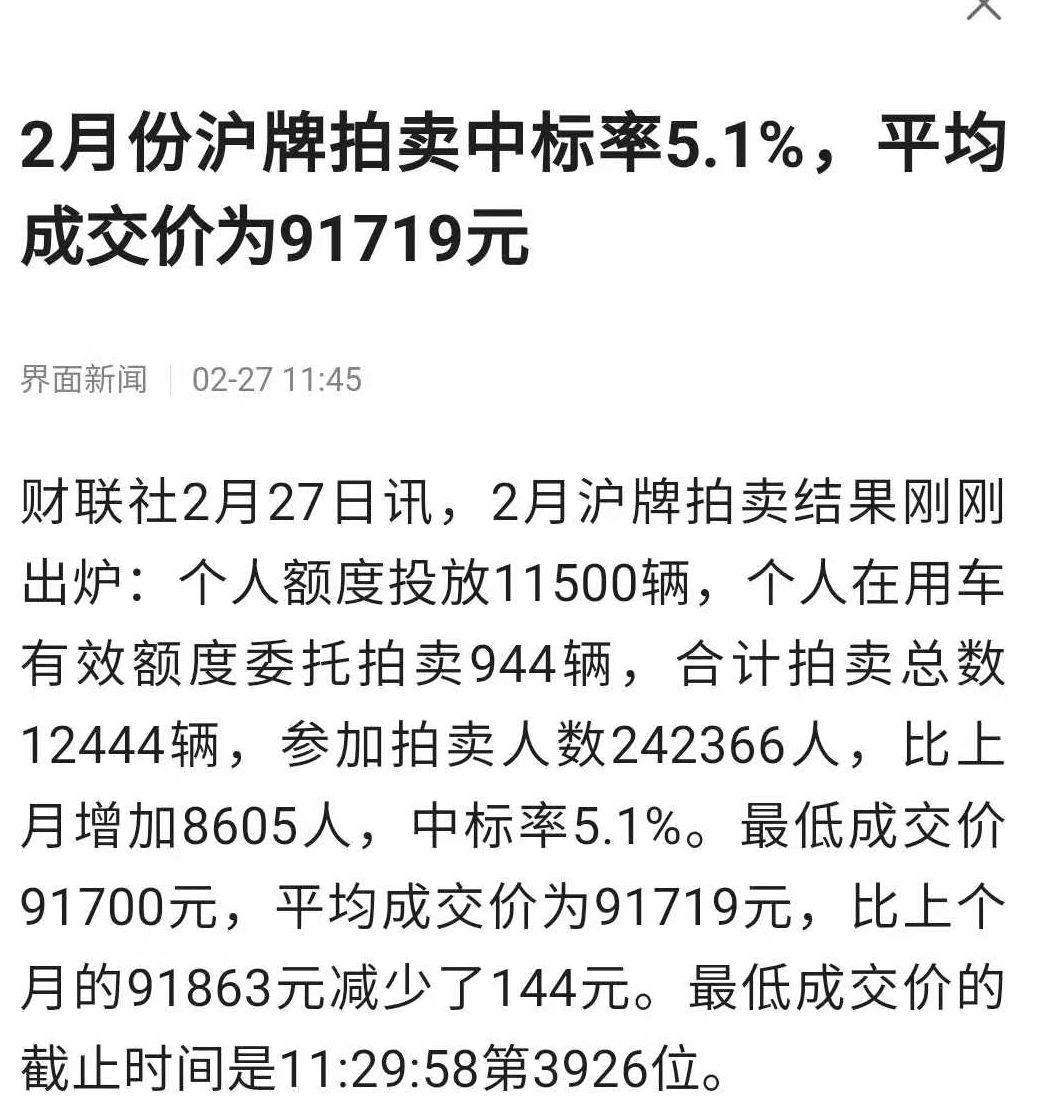 上海将修订沪牌拍卖规定 连缴1年社保或个税可参拍